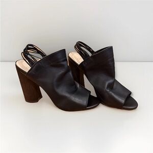 Fergie Black Leather Women's Heels